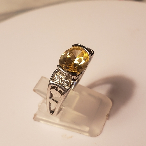 RARE Estate Victoria Wieck/MEDA Canary Quartz Ring - Picture 3 of 9